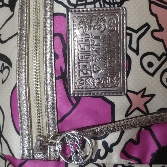 Coach Poppy Petal Floral Rocker Large Shoulder Bag - Picture 5 of 17